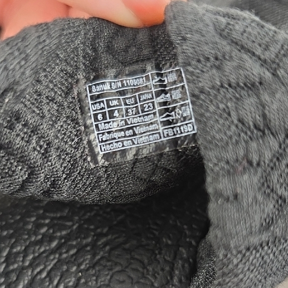 Sanuk Women's Yoga Mat Capri Black Textile Flat Slip On Sandals Cushioned Sz 6 - Picture 8 of 11